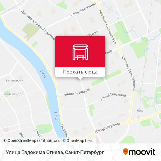 Карта Улица Евдокима Огнева
