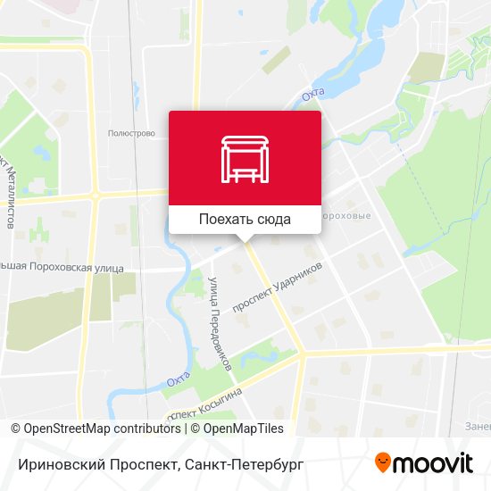 Карта Ириновский Проспект