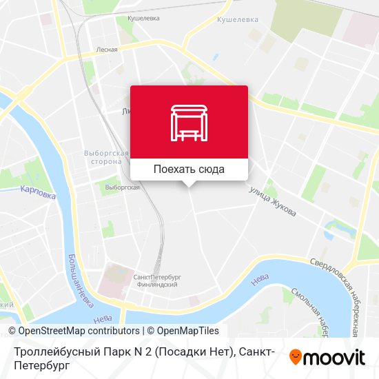 Карта Троллейбусный Парк N 2 (Посадки Нет)