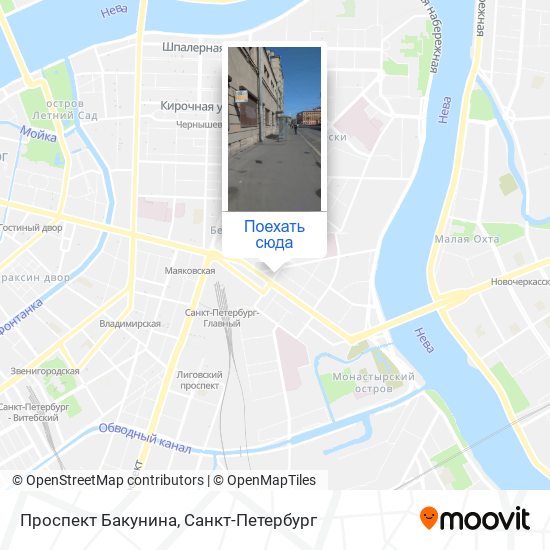 Карта Проспект Бакунина
