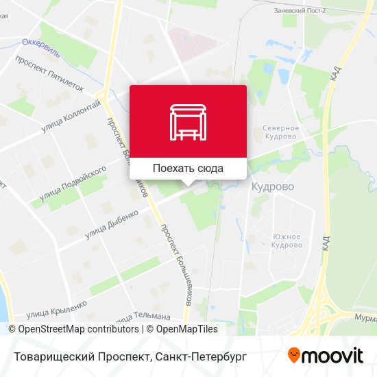 Карта Товарищеский Проспект