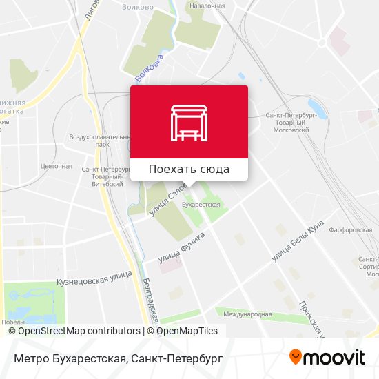 Карта Метро Бухарестская