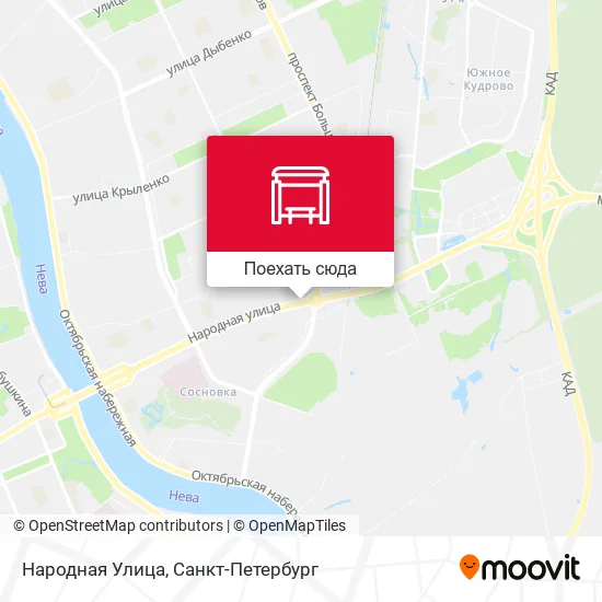 Карта Народная Улица