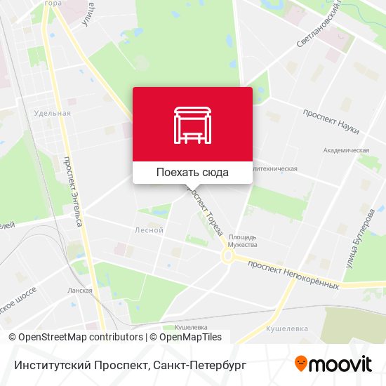 Карта Институтский Проспект