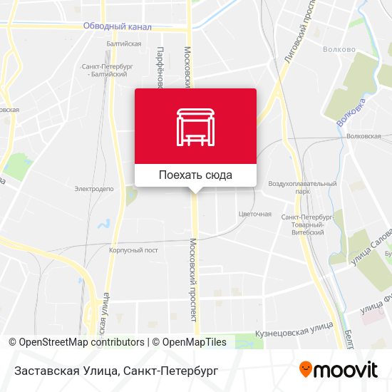 Карта Заставская Улица