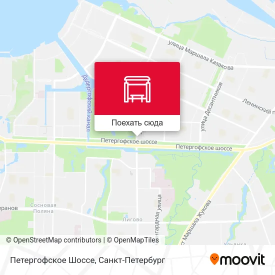 Карта Петергофское Шоссе