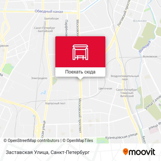 Карта Заставская Улица