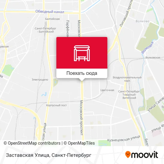 Карта Заставская Улица