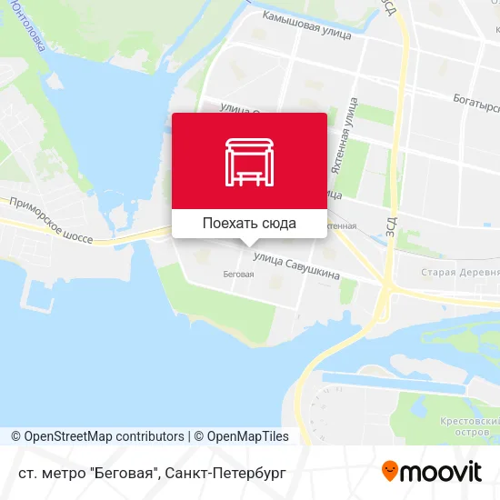 Карта ст. метро ''Беговая''