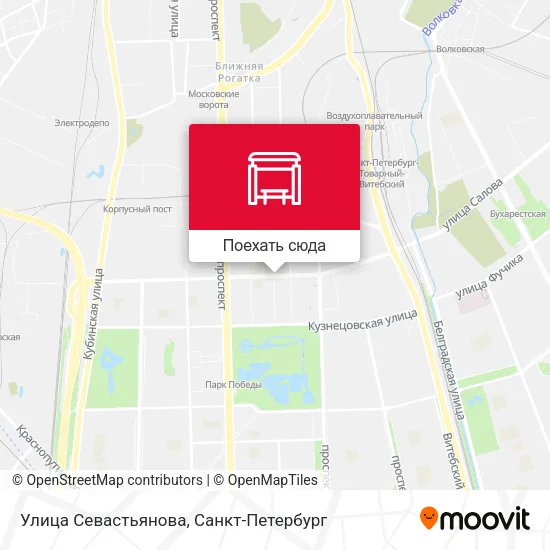 Карта Улица Севастьянова