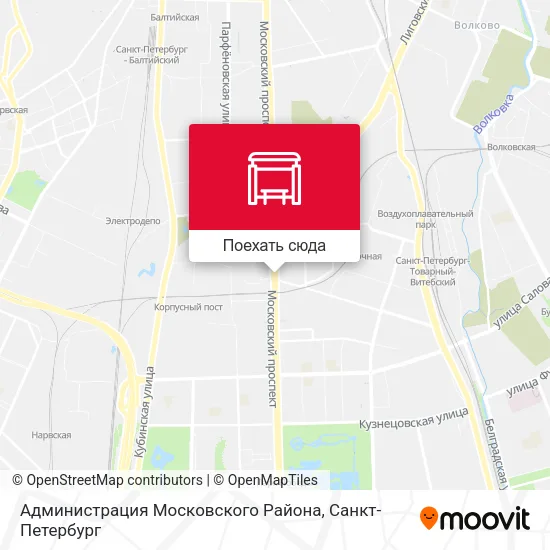 Карта Администрация Московского Района
