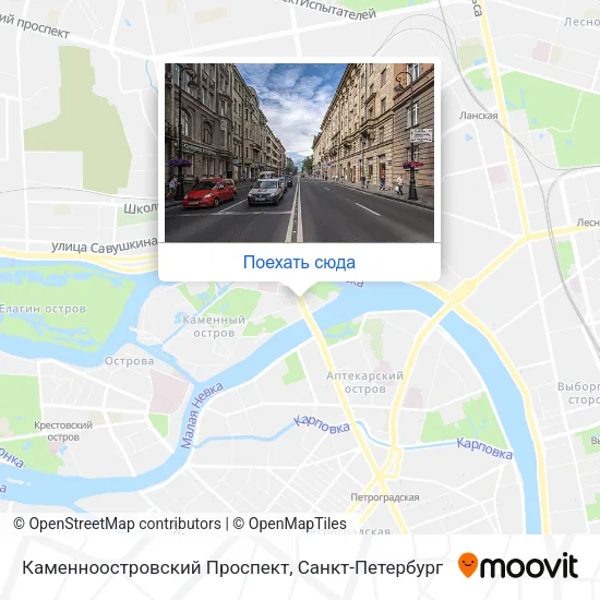 Карта Каменноостровский Проспект
