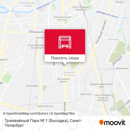 Карта Трамвайный Парк № 1 (Высадка)