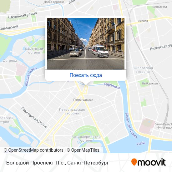 Карта Большой Проспект П.с.
