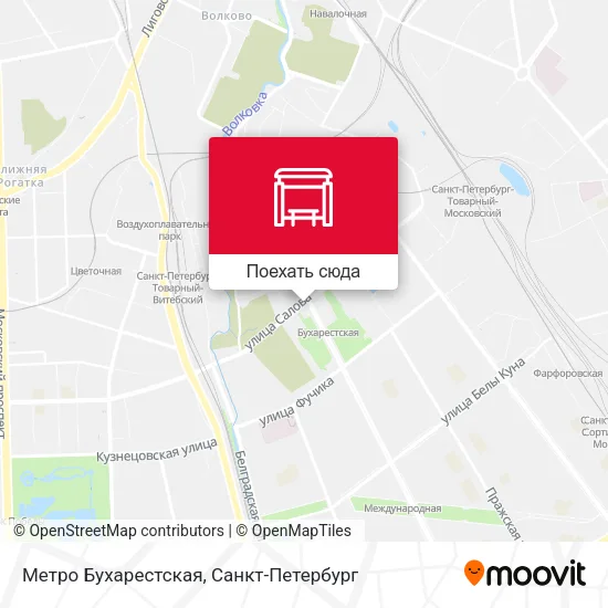 Карта Метро Бухарестская