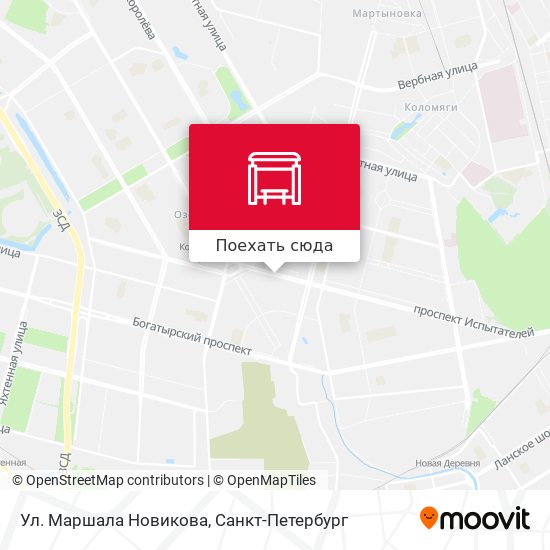 Карта Ул. Маршала Новикова