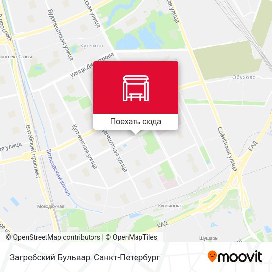 Карта Загребский Бульвар