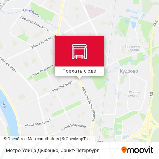 Карта Метро Улица Дыбенко
