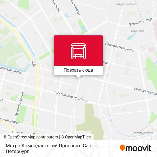 Карта Метро Комендантский Проспект