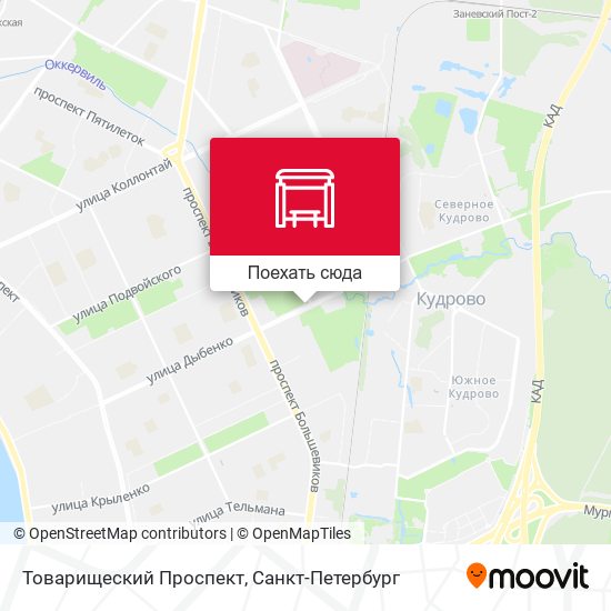 Карта Товарищеский Проспект