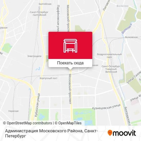 Карта Администрация Московского Района