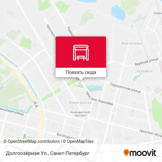 Карта Долгоозёрная Ул.