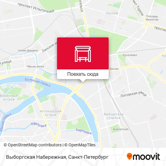 Карта Выборгская Набережная