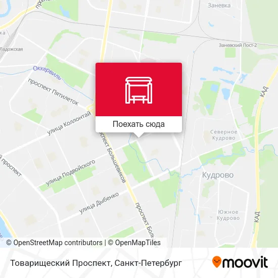 Карта Товарищеский Проспект