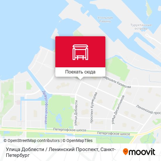 Карта Улица Доблести / Ленинский Проспект