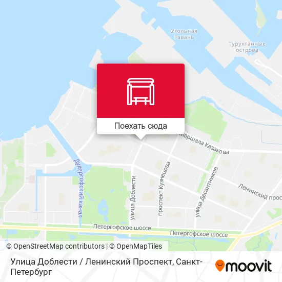 Карта Улица Доблести / Ленинский Проспект