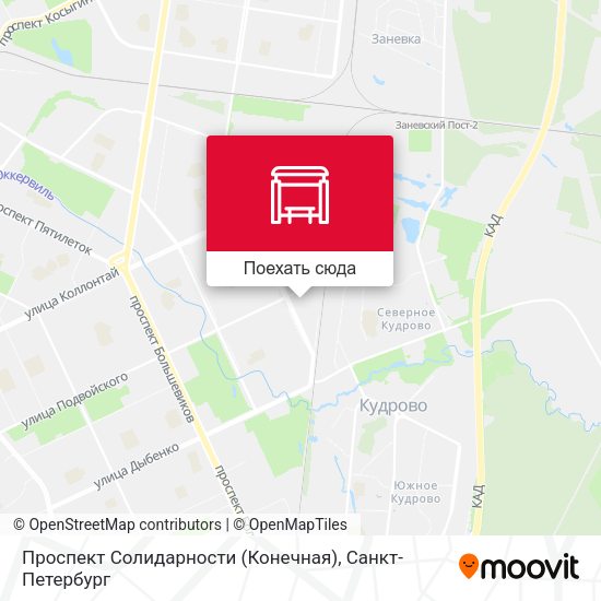 Карта Проспект Солидарности (Конечная)