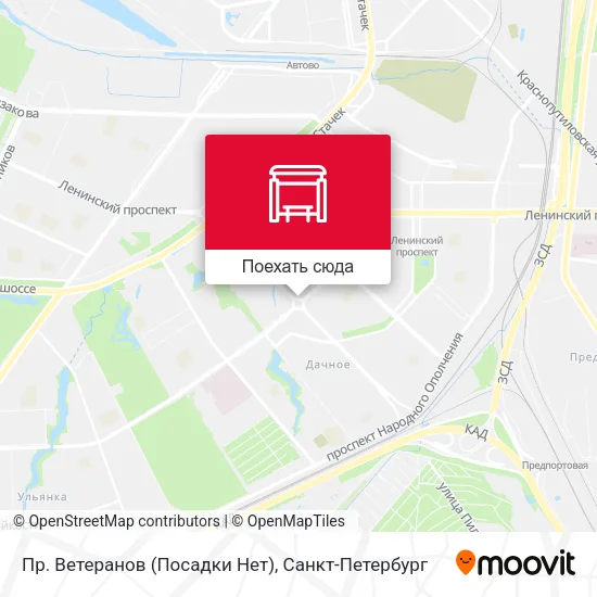 Карта Пр. Ветеранов (Посадки Нет)