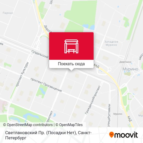 Карта Светлановский Пр. (Посадки Нет)