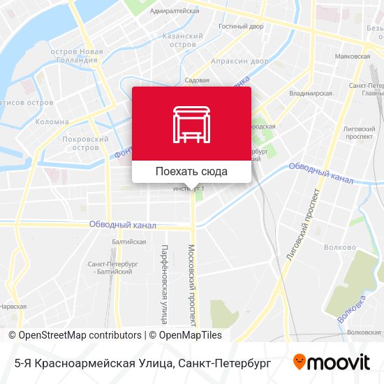 Карта 5-Я Красноармейская Улица