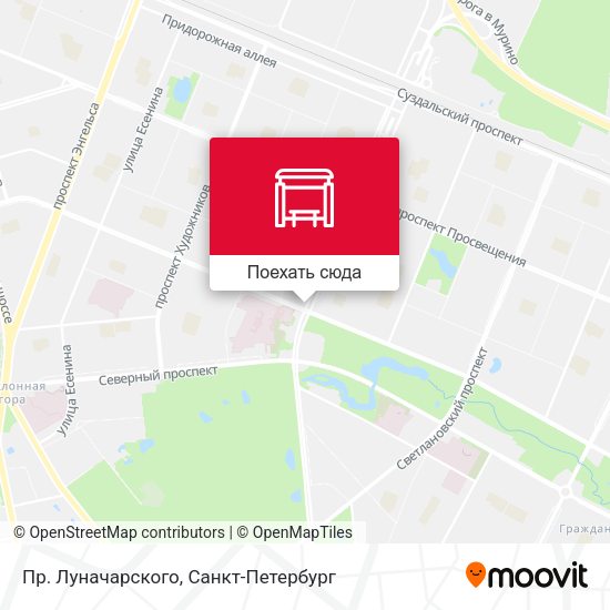 Карта Пр. Луначарского