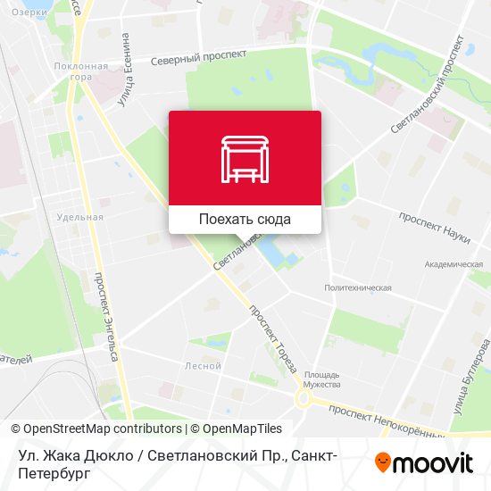 Карта Ул. Жака Дюкло / Светлановский Пр.
