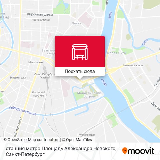 Карта станция метро Площадь Александра Невского