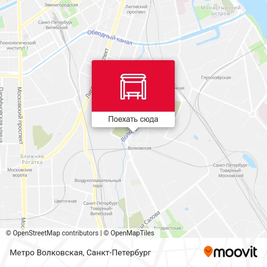Карта Метро Волковская