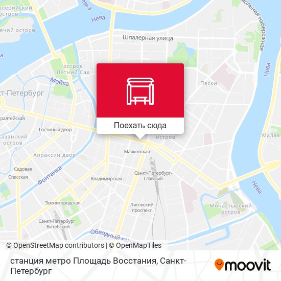 Карта станция метро Площадь Восстания