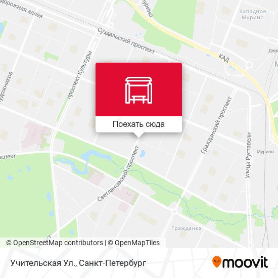 Карта Учительская Ул.