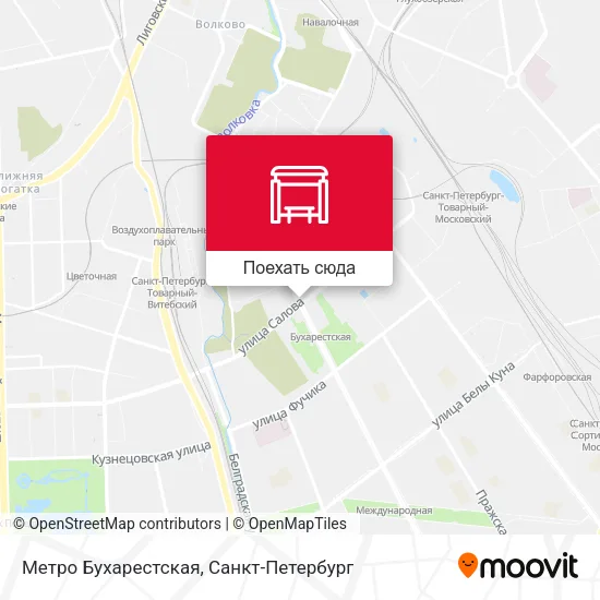 Карта Метро Бухарестская