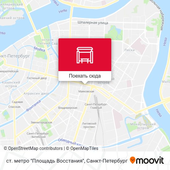 Карта ст. метро ''Площадь Восстания''