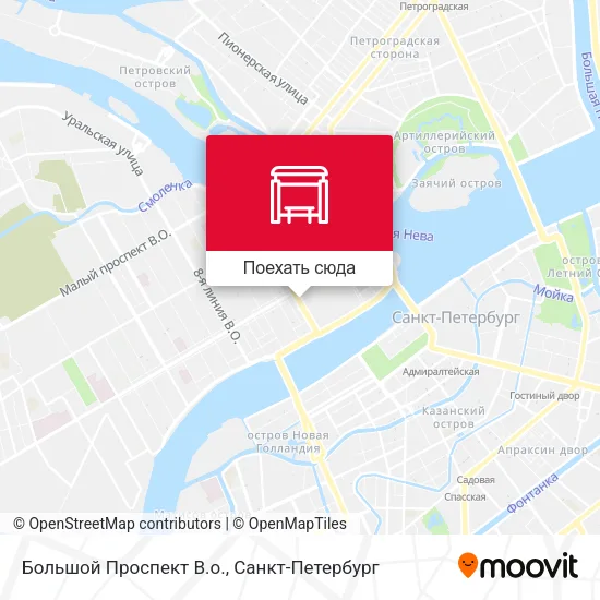 Карта Большой Проспект В.о.
