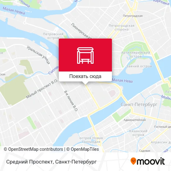 Карта Средний Проспект