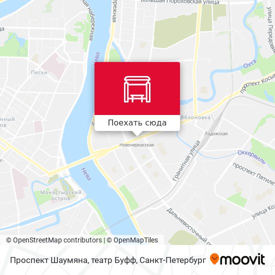 Карта Проспект Шаумяна, театр Буфф