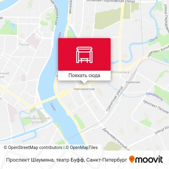 Карта Проспект Шаумяна, театр Буфф