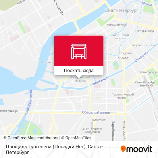 Карта Площадь Тургенева (Посадки Нет)