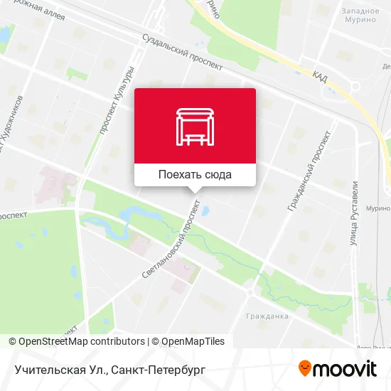 Карта Учительская Ул.