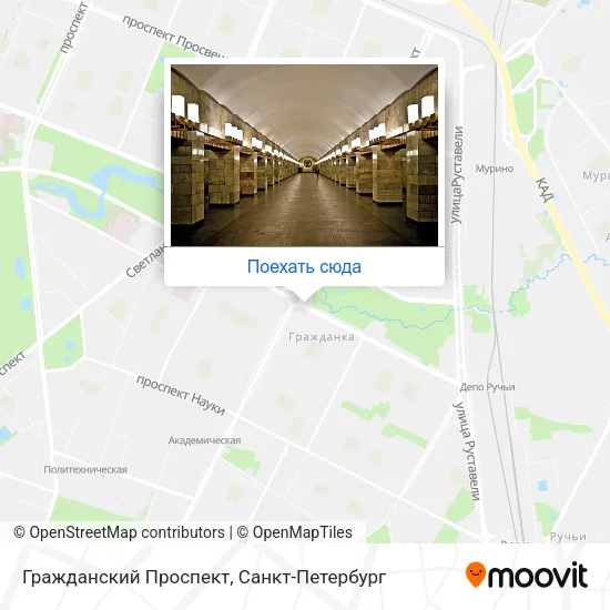 Карта Гражданский Проспект