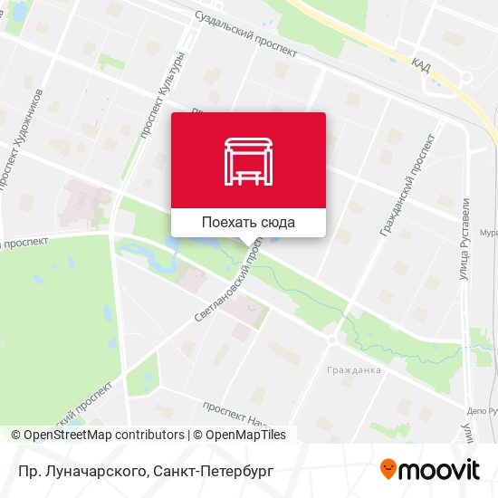 Карта Пр. Луначарского